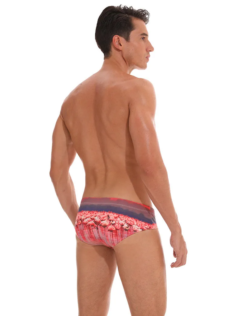 Men's Swimwear Low Boxers Swim Sportive Beachwear Shorts Swimsuit Brief in 16 Colours