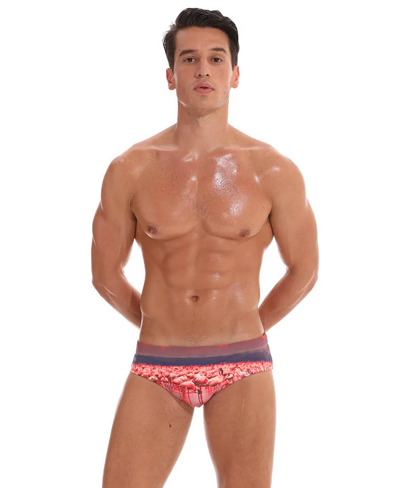 Men's Swimwear Low Boxers Swim Sportive Beachwear Shorts Swimsuit Brief in 16 Colours