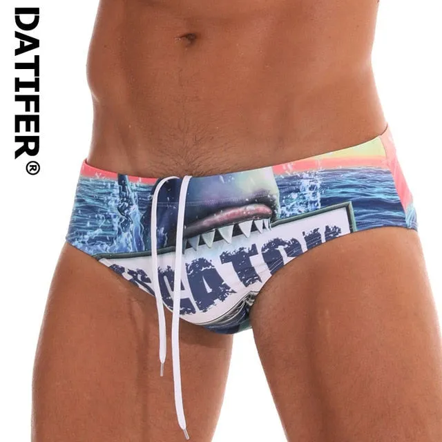 Men's Swimwear Low Boxers Swim Sportive Beachwear Shorts Swimsuit Brief in 16 Colours