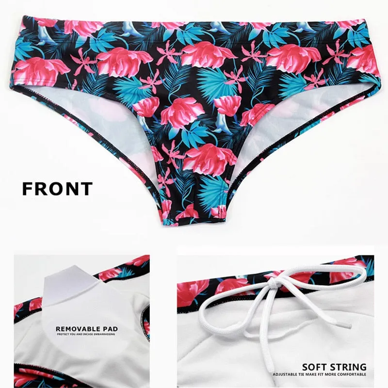 Men's Swimwear Low Boxers Swim Sportive Beachwear Shorts Swimsuit Brief in 16 Colours
