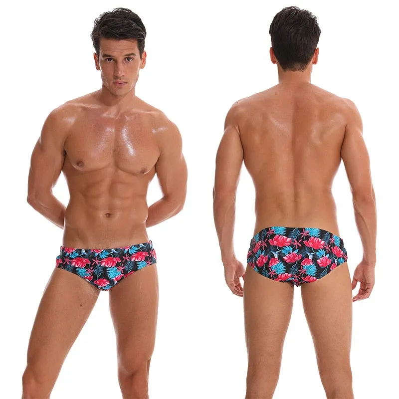Men's Swimwear Low Boxers Swim Sportive Beachwear Shorts Swimsuit Brief in 16 Colours