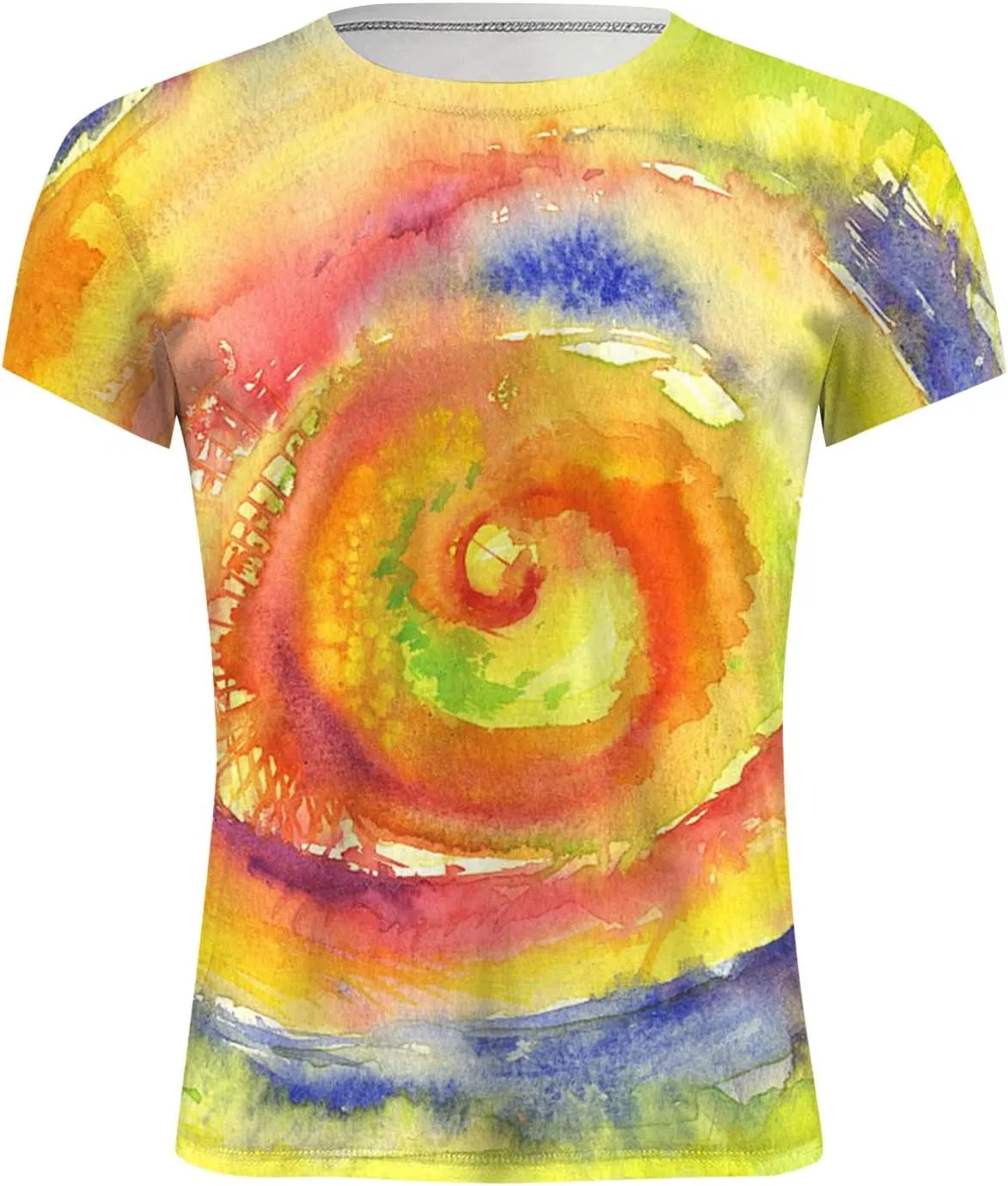 Mens T Shirts Short Sleeve Tie Dye Summer Tops Graphic Casual Stylish Tees Gradient T Shirt Hawaiian Beach Clothes
