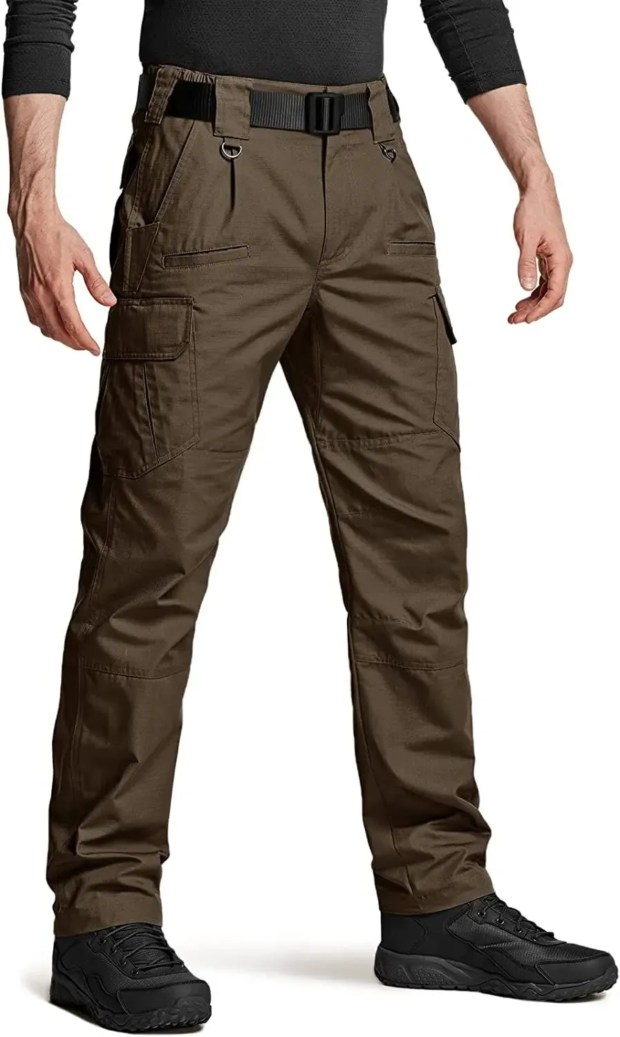 Men's Tactical Pants, Water Resistant Ripstop Cargo Pants, Lightweight - Hiking Work Pants, Outdoor Apparel
