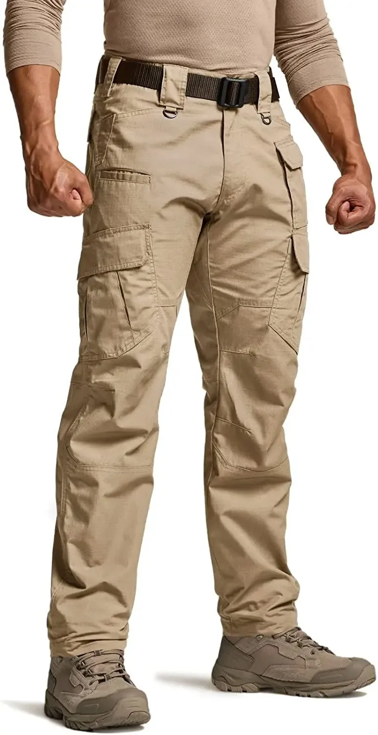 Men's Tactical Pants, Water Resistant Ripstop Cargo Pants, Lightweight - Hiking Work Pants, Outdoor Apparel