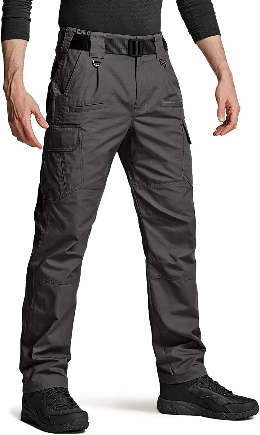 Men's Tactical Pants, Water Resistant Ripstop Cargo Pants, Lightweight - Hiking Work Pants, Outdoor Apparel