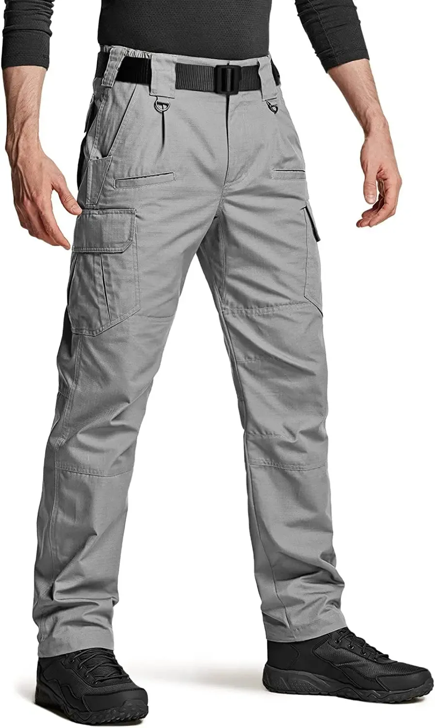 Men's Tactical Pants, Water Resistant Ripstop Cargo Pants, Lightweight - Hiking Work Pants, Outdoor Apparel