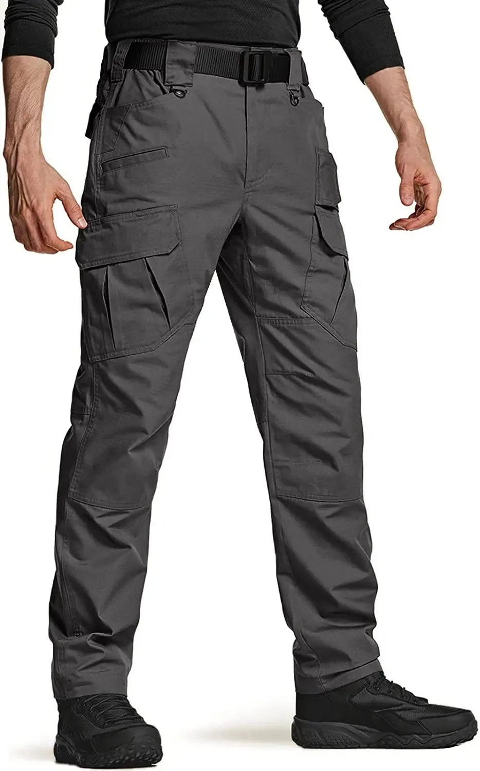 Men's Tactical Pants, Water Resistant Ripstop Cargo Pants, Lightweight - Hiking Work Pants, Outdoor Apparel