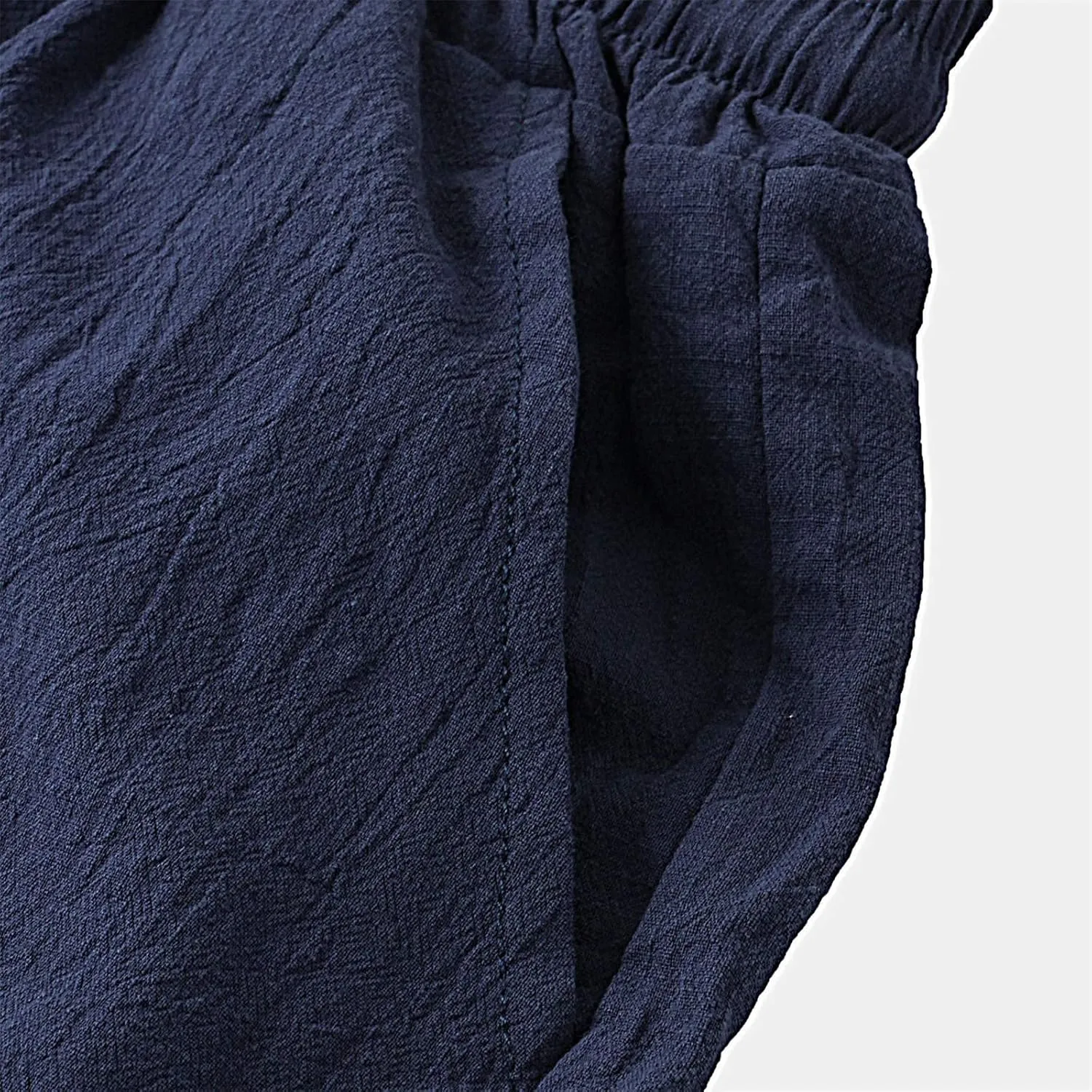 Men's Two Piece Linen Set Button Down Shirt and Shorts Casual Outfits Summer Beach Vacation Suit Tracksuit Sweatsuit