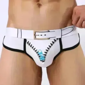 Men's Underwear Cotton Print U Convex  Antibacterial Brief Trunk Panties