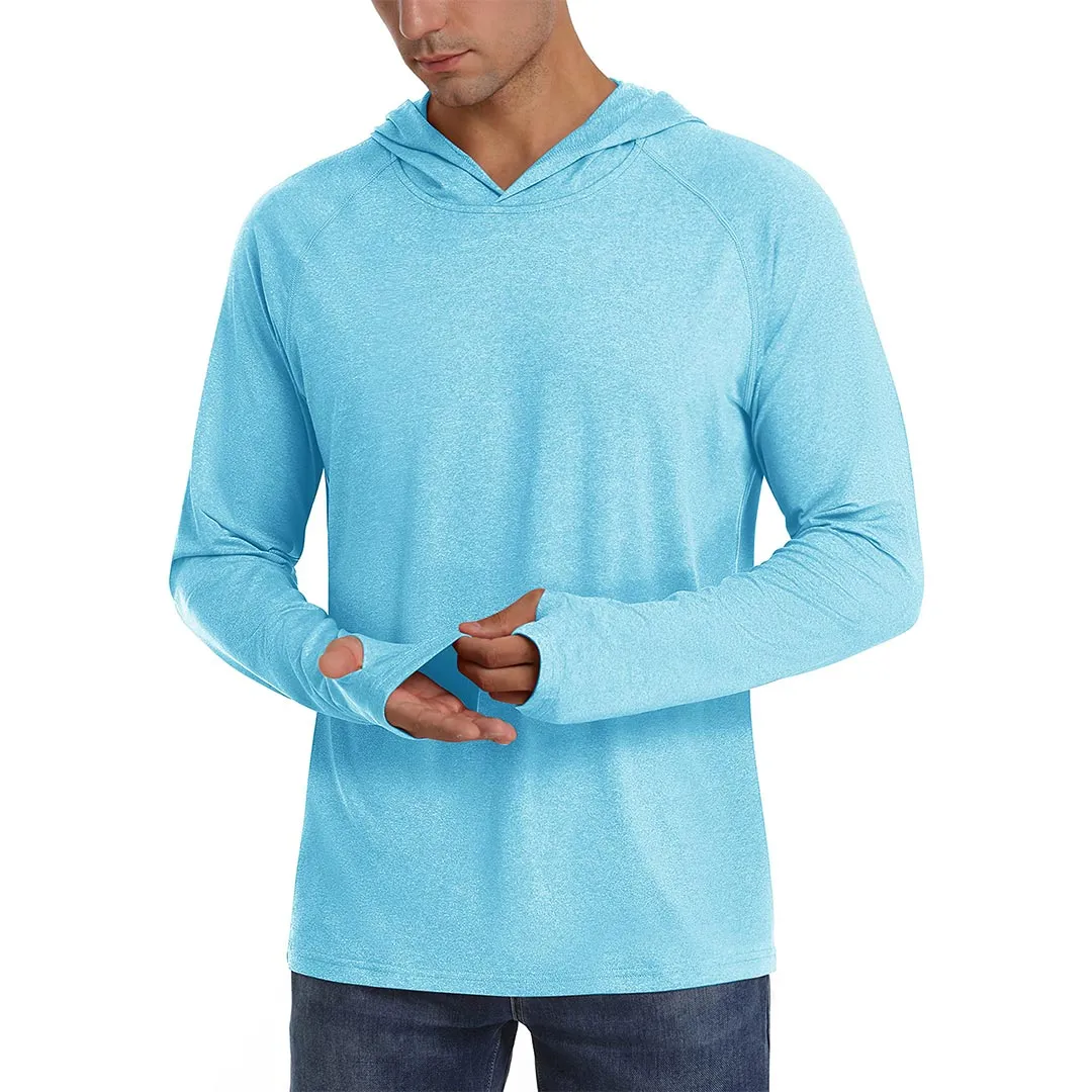 Men's UPF 50  Sun Protection Hoodies with Thumb Holes