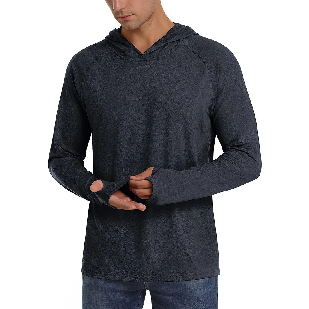 Men's UPF 50  Sun Protection Hoodies with Thumb Holes