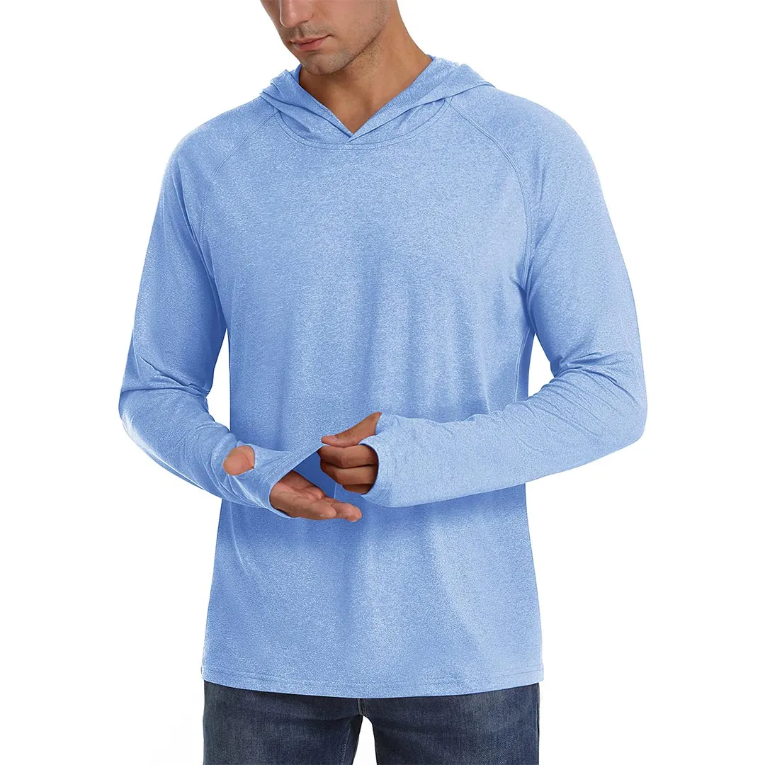 Men's UPF 50  Sun Protection Hoodies with Thumb Holes