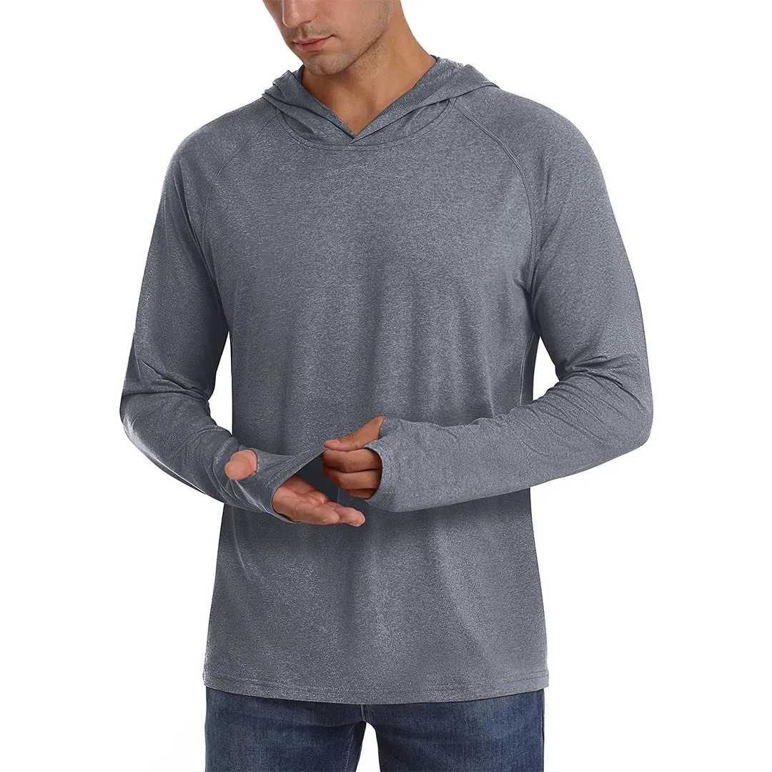 Men's UPF 50  Sun Protection Hoodies with Thumb Holes