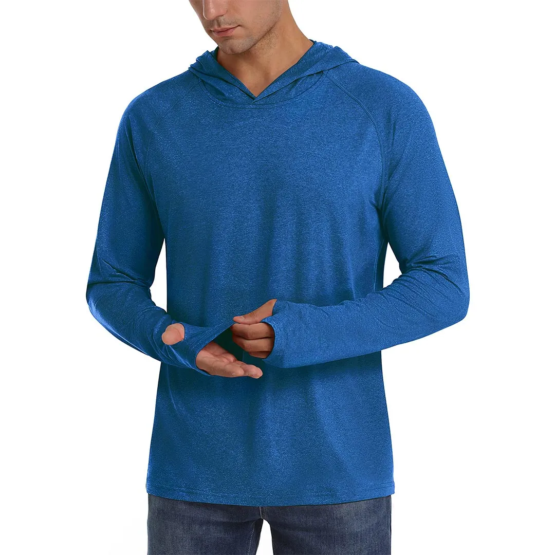 Men's UPF 50  Sun Protection Hoodies with Thumb Holes