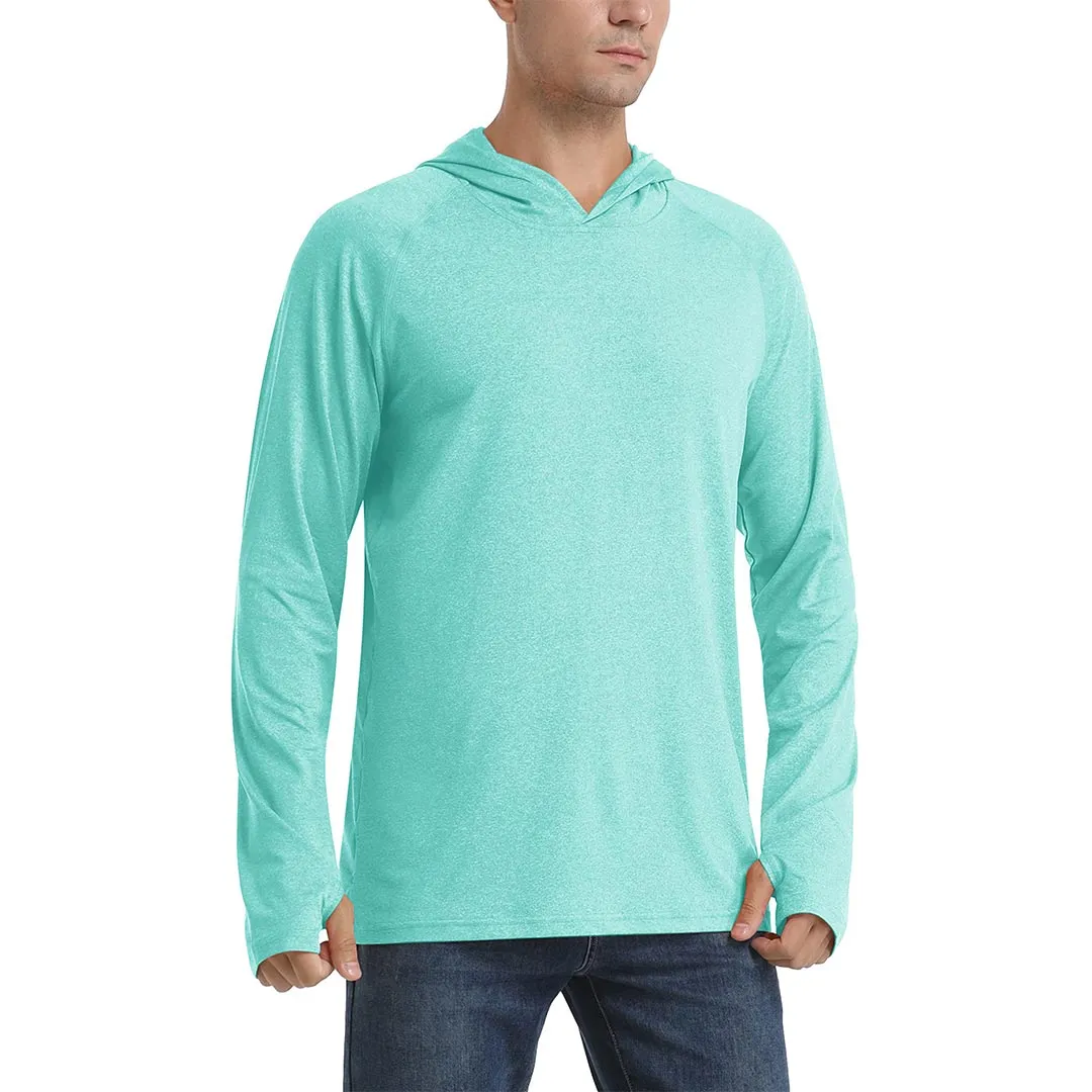 Men's UPF 50  Sun Protection Hoodies with Thumb Holes