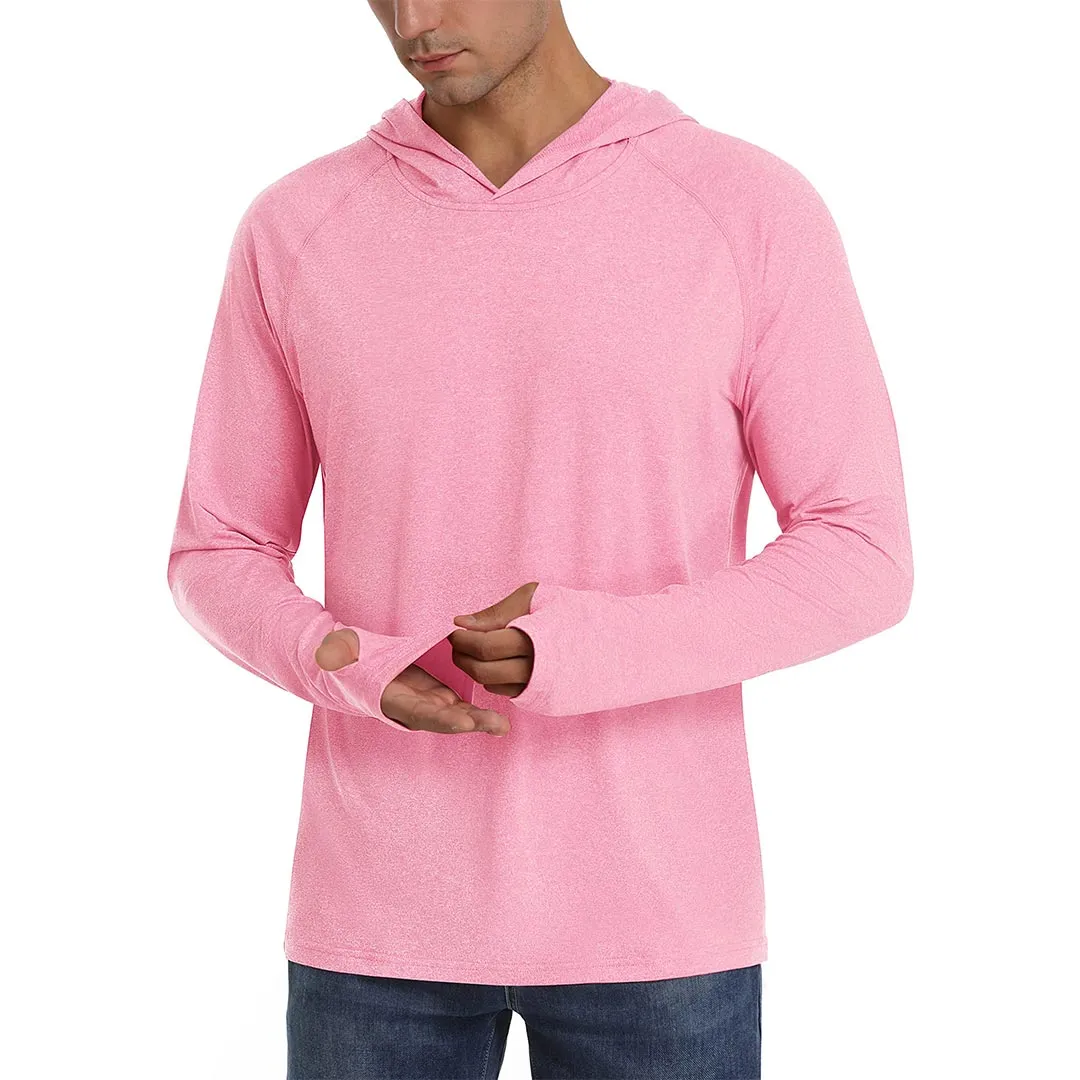 Men's UPF 50  Sun Protection Hoodies with Thumb Holes