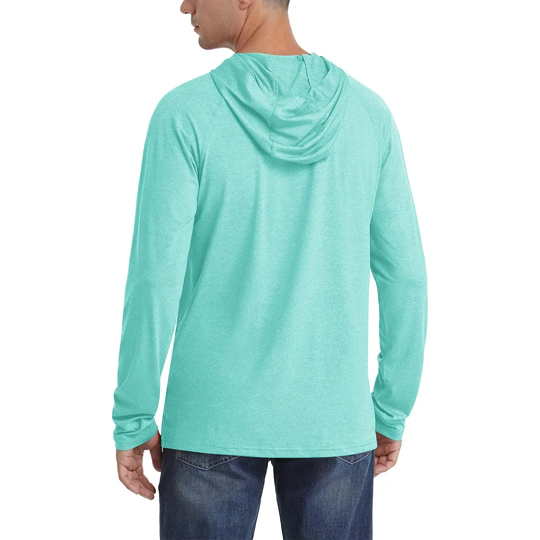 Men's UPF 50  Sun Protection Hoodies with Thumb Holes
