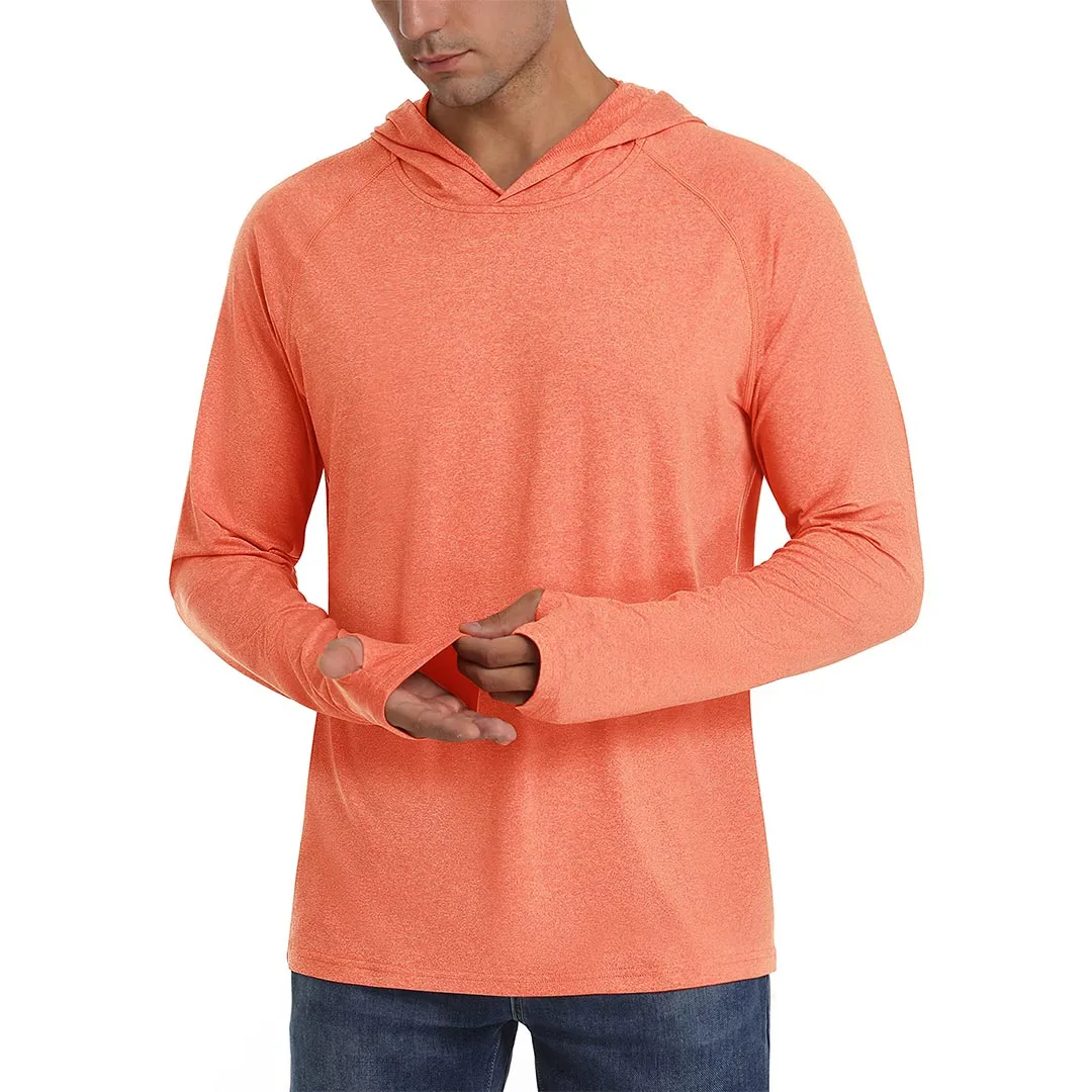 Men's UPF 50  Sun Protection Hoodies with Thumb Holes