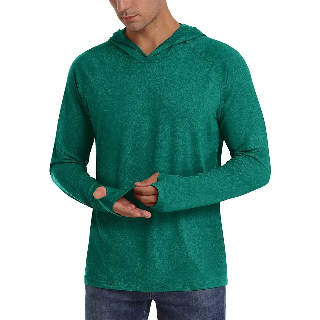 Men's UPF 50  Sun Protection Hoodies with Thumb Holes