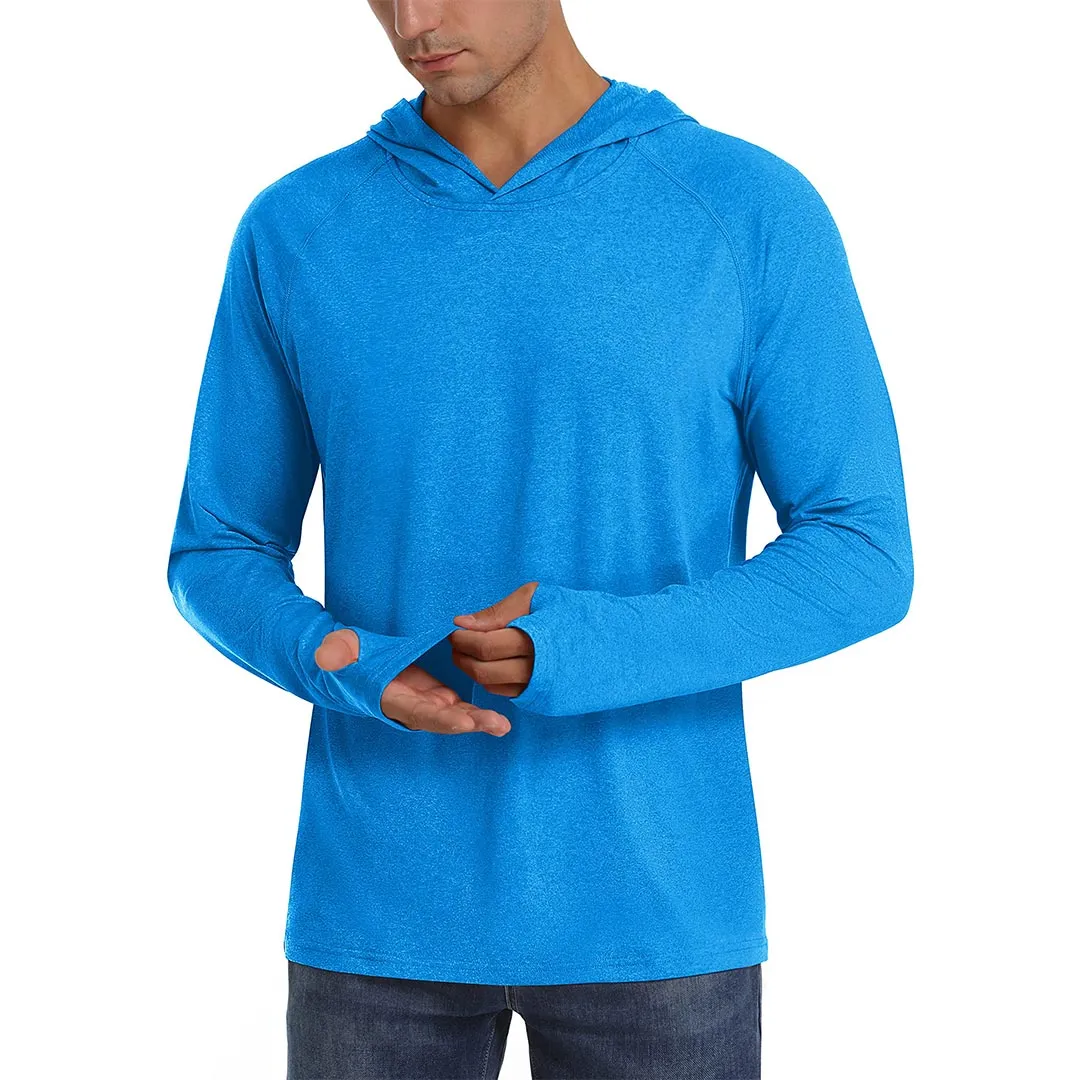 Men's UPF 50  Sun Protection Hoodies with Thumb Holes