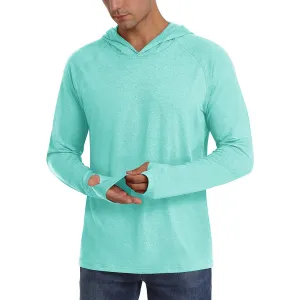 Men's UPF 50  Sun Protection Hoodies with Thumb Holes