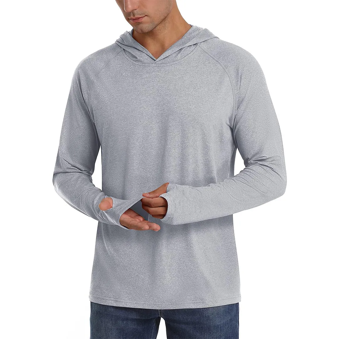 Men's UPF 50  Sun Protection Hoodies with Thumb Holes
