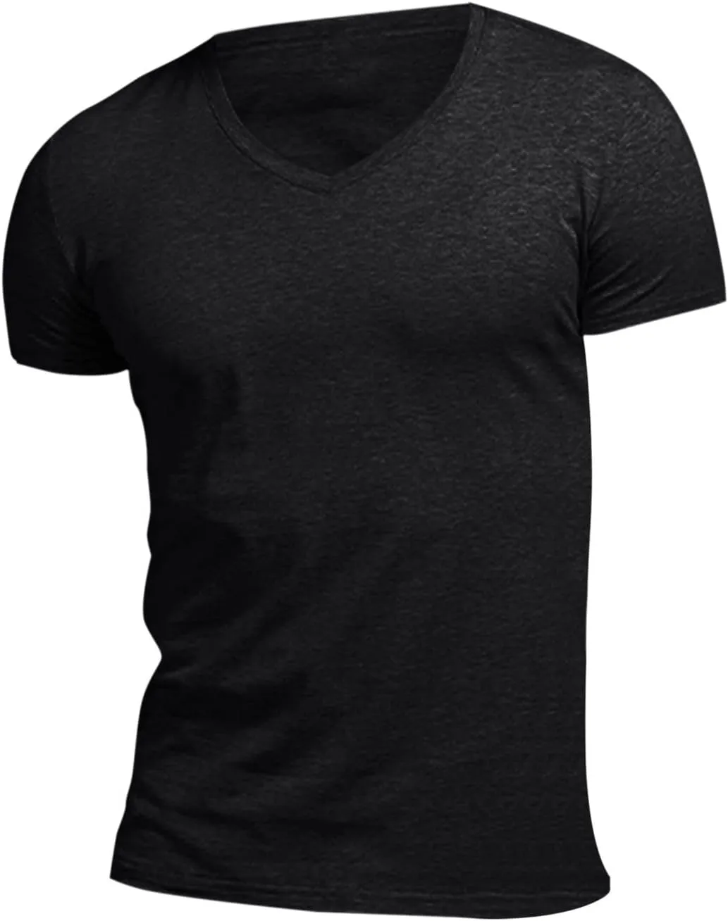 Mens V-Neck Tshirts Short Sleeve Slim Fit Casual Workout Tshirts Summer Sports Lightweight Gym Big and Tall Tees