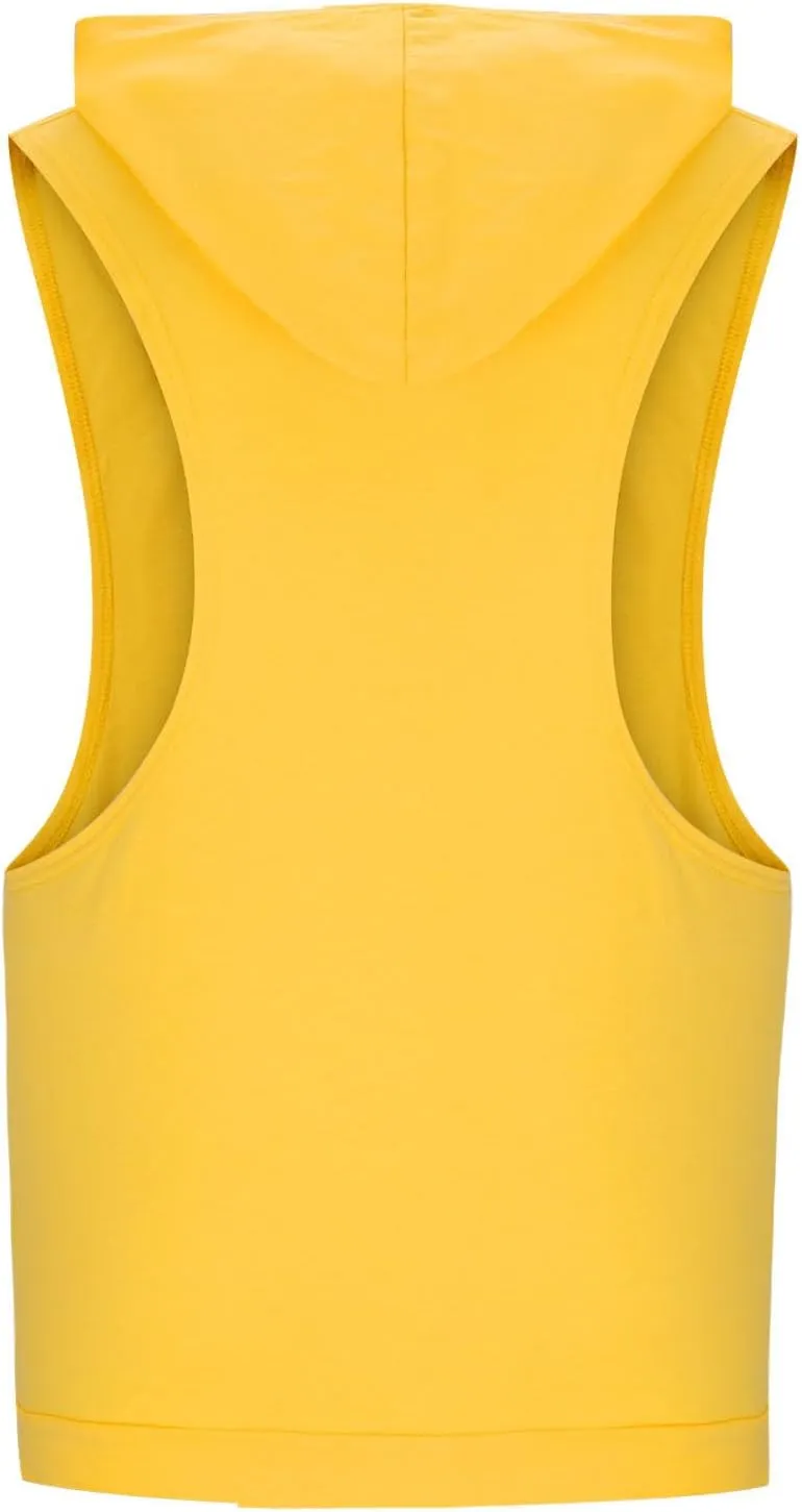 Mens Workout Hooded Tank Tops Bodybuilding Muscle Cut Off Tshirt Sports Training Sleeveless Gym Hoodies Summer Casual