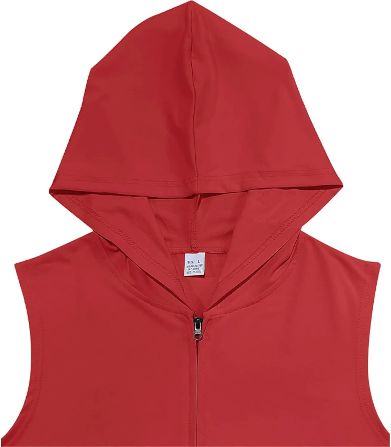 Men's Workout Hooded Tank Tops Sleeveless Bodybuilding Gym T-Shirts Full Zip Sport Fitness Training Vests Muscle Shirt