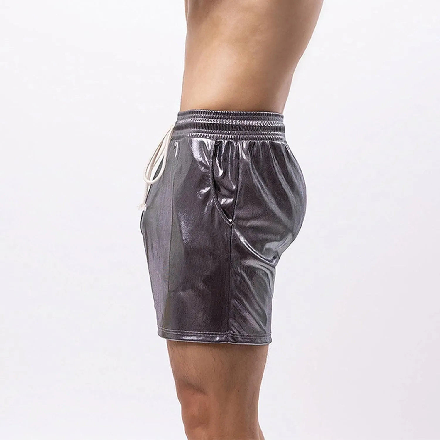 Men's Workout Shorts with Pockets Quick Dry Athletic Elastic Gym Hiking Running Lightweight Activewear Trunks
