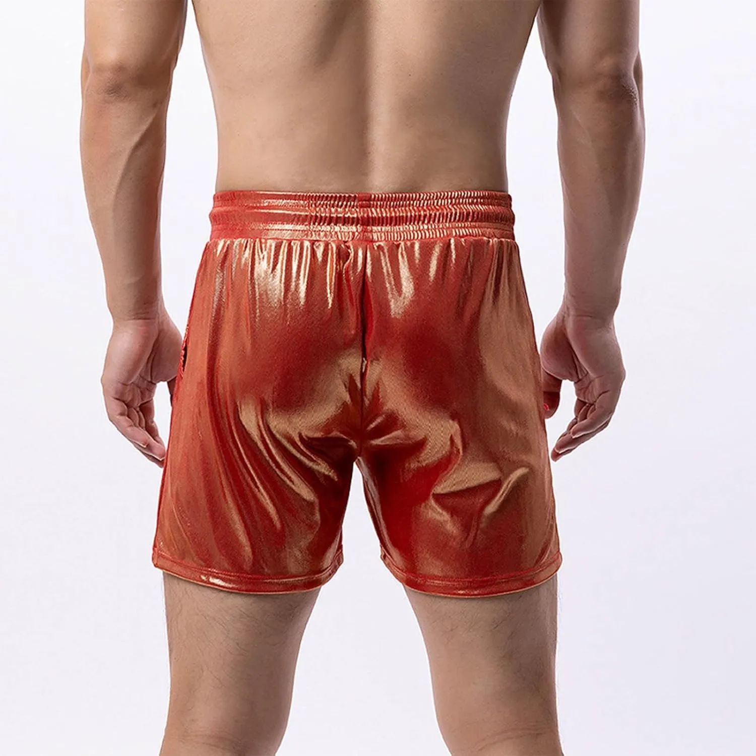 Men's Workout Shorts with Pockets Quick Dry Athletic Elastic Gym Hiking Running Lightweight Activewear Trunks