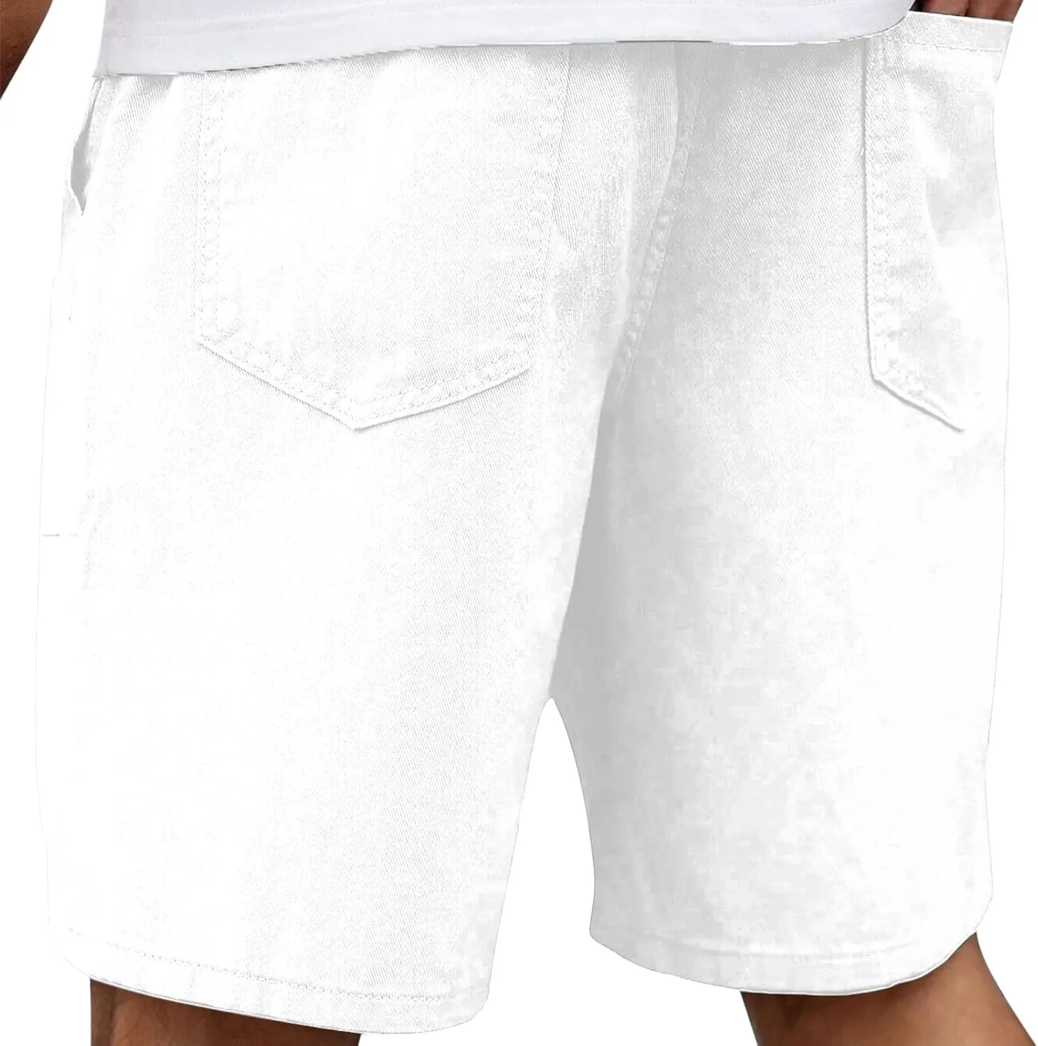 Men's Workout Shorts with Pockets Quick Dry Retro Casual Drawstring Elastic Outdoor Activewear Basketball Trunks