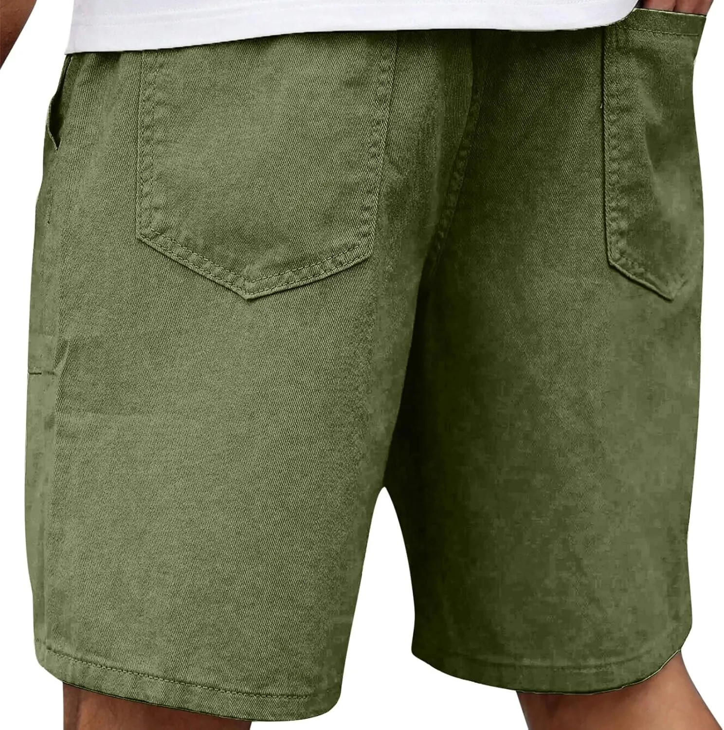 Men's Workout Shorts with Pockets Quick Dry Retro Casual Drawstring Elastic Outdoor Activewear Basketball Trunks