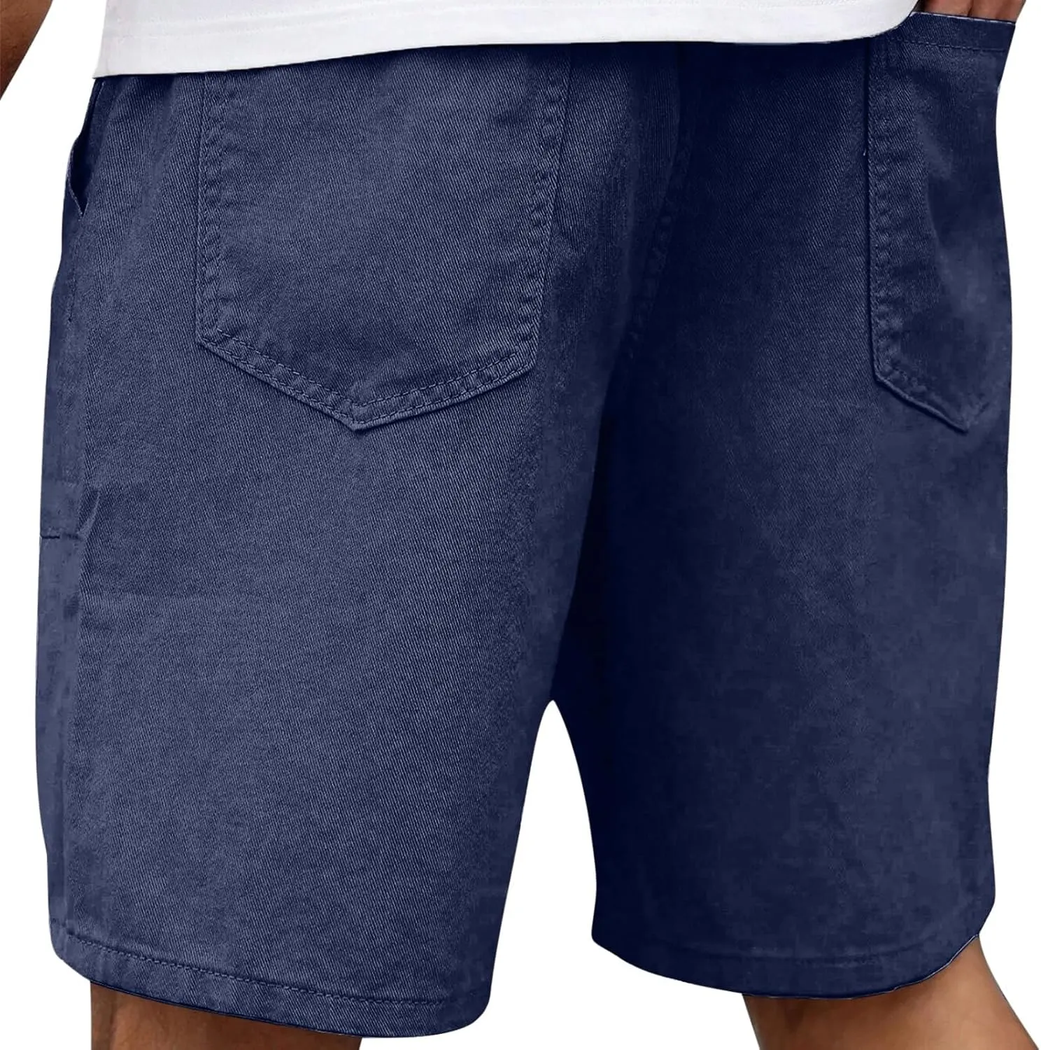 Men's Workout Shorts with Pockets Quick Dry Retro Casual Drawstring Elastic Outdoor Activewear Basketball Trunks