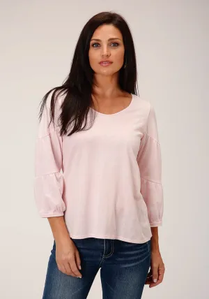 Mesh Fabric Stetson Womens Tiered Ruffle Pink Poly/Rayon S/S Tunic Moisture Management Tech Casual Chic Stetson Womens Tiered Ruffle Pink Poly/Rayon S/S Tunic