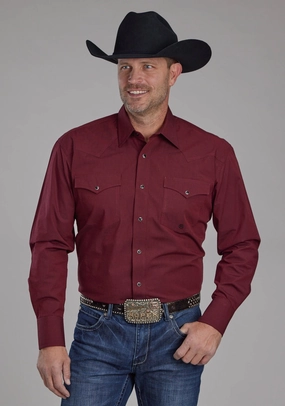 Micromodal Blend Roper Mens 2162 Black Fill Red 100% Cotton L/S Shirt Roper Mens 2162 Black Fill Red 100% Cotton L/S Shirt Military Inspired