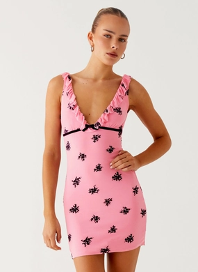 Milena Cami Mini Dress - Pink Fashionable Layers Autumn Ready Milena Cami Mini Dress - Pink