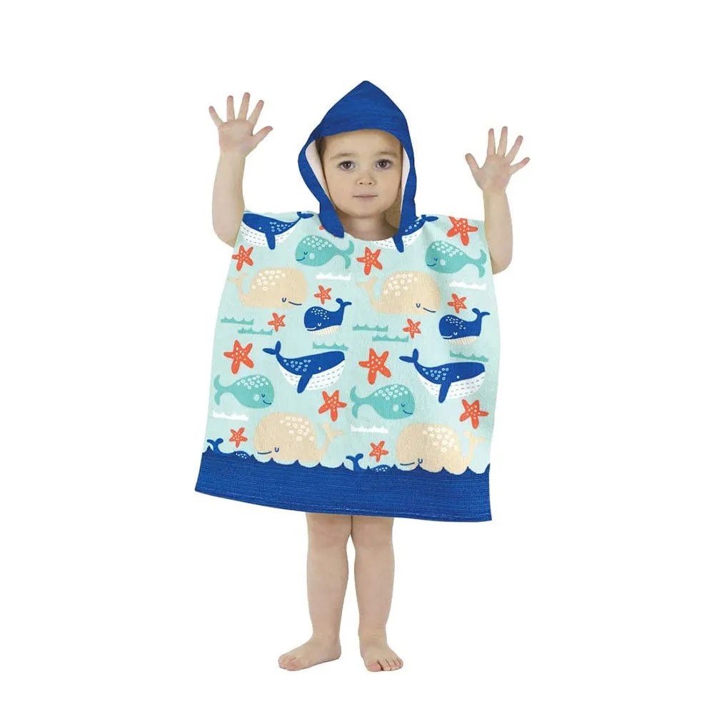 Mini Kids Microfibre Hooded Poncho Pal Beach Bath Towel 50x100cm