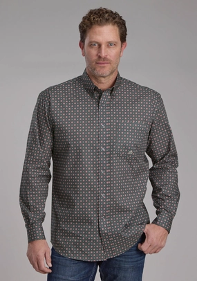 Minimal Look Roper Mens 2243 Garnet Foulard Grey 100% Cotton 1 Pkt L/S Shirt Roper Mens 2243 Garnet Foulard Grey 100% Cotton 1 Pkt L/S Shirt Stylish Appearance Timeless elegance