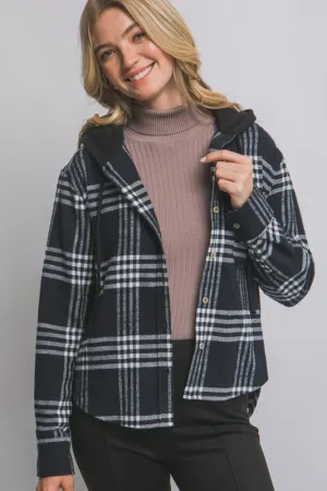 Minimalist Design Alex Hooded Flannel Shirt Relaxed fit wear Alex Hooded Flannel Shirt