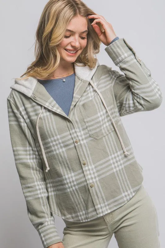 Seasonal Casual Trendy Comfort Fit Alex Hooded Flannel Shirt