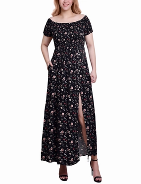 Minimalist Comfort Petite Smocked Bodice Maxi Dress Petite Smocked Bodice Maxi Dress Boho Mood