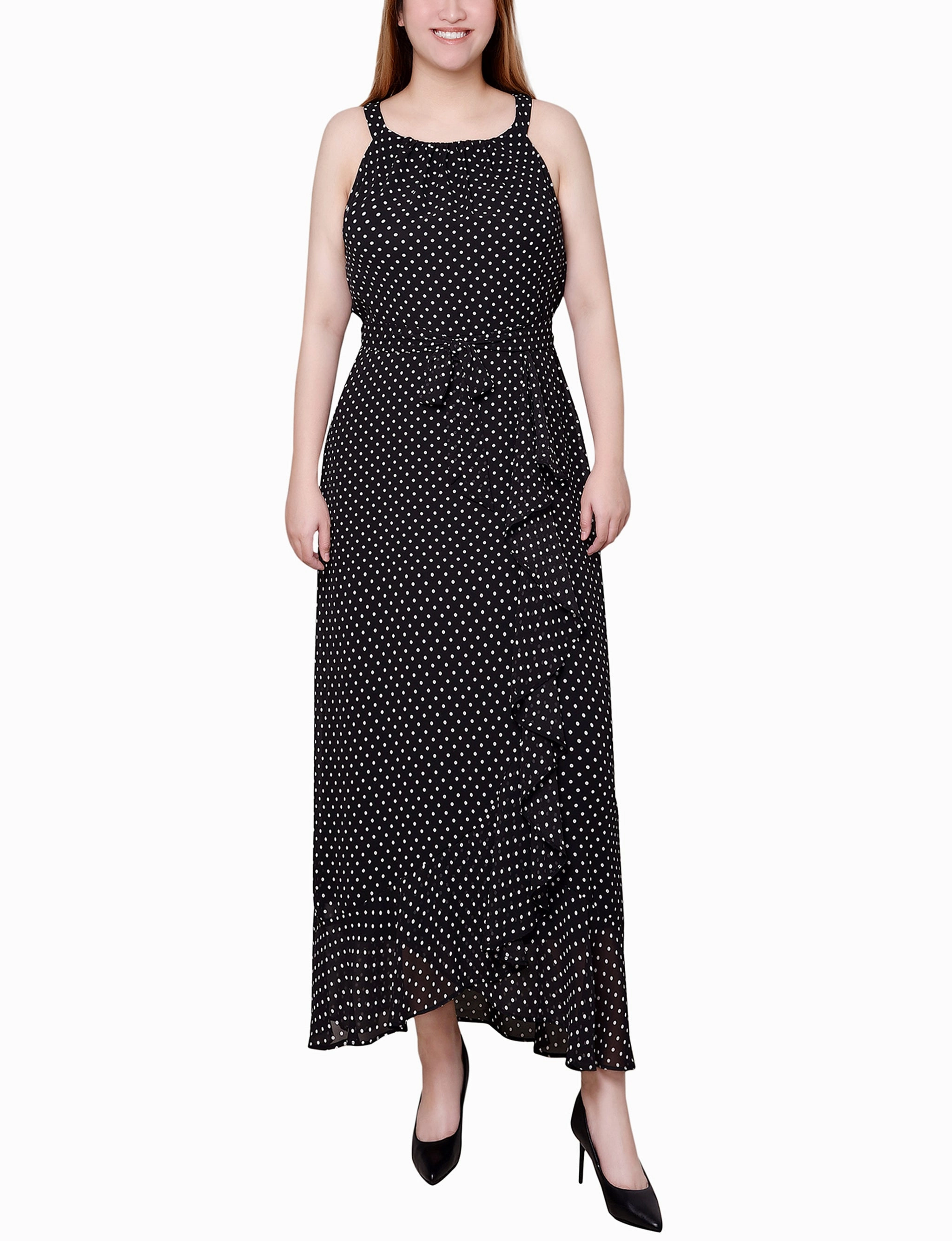 Halter Front Chiffon Maxi Dress Daily Ready