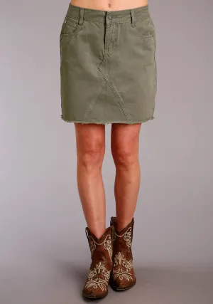 minimalistic look Stetson Womens Five Pocket Raw Edge Olive 100% Cotton Skirt Stetson Womens Five Pocket Raw Edge Olive 100% Cotton Skirt Core Fit