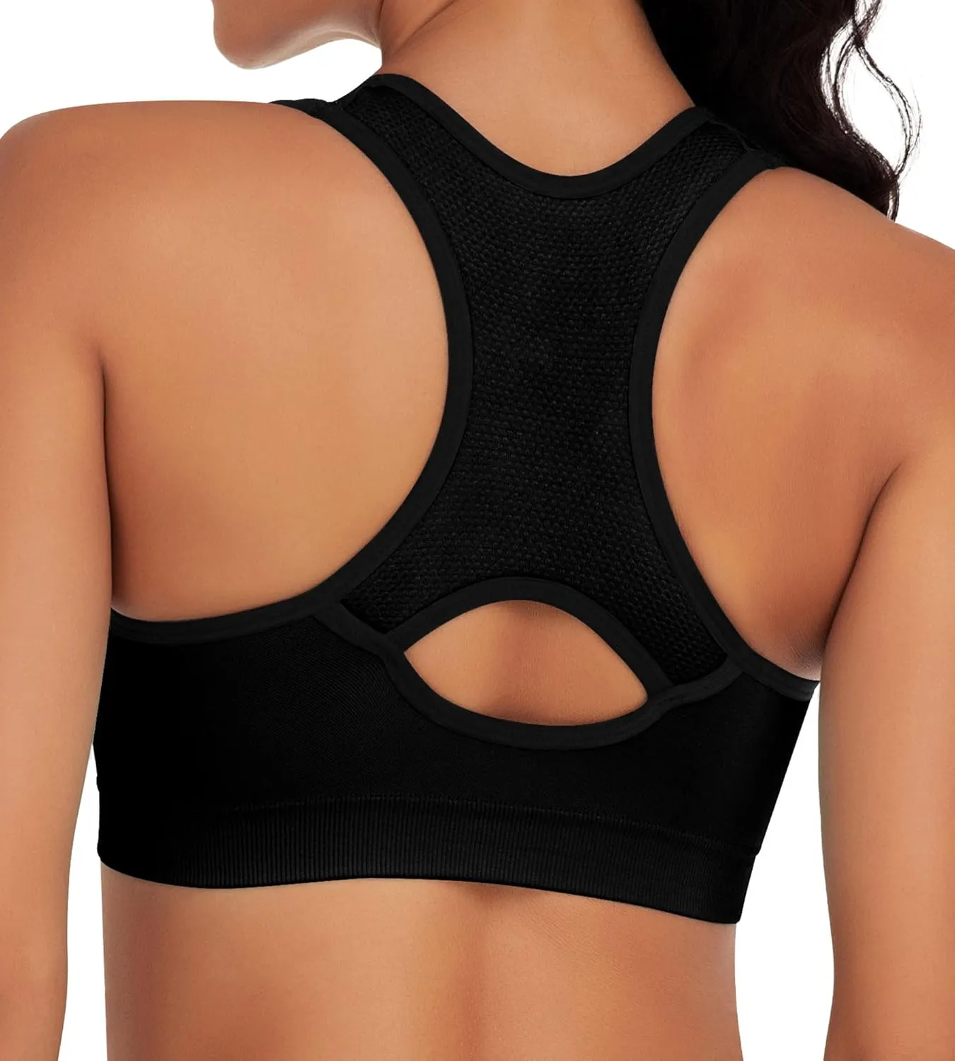 MIRITY Women Racerback Sports Bras - High Impact Workout Gym Activewear Bra