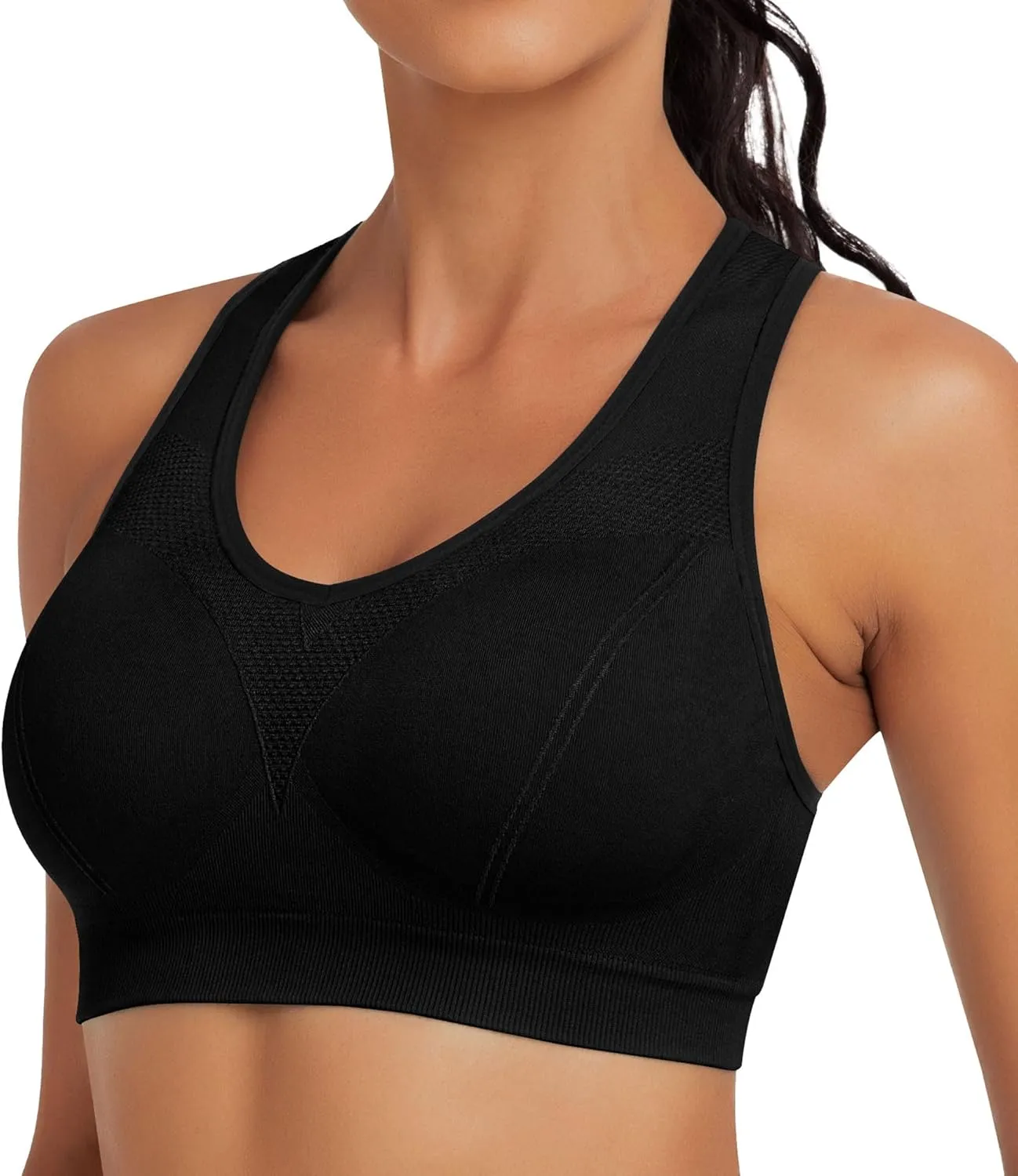 MIRITY Women Racerback Sports Bras - High Impact Workout Gym Activewear Bra