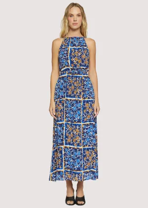 mix and match Sorrento Romance Maxi Dress in Blue Floral Multi Vibrant Waist Fit Casual weekend dress Sorrento Romance Maxi Dress in Blue Floral Multi