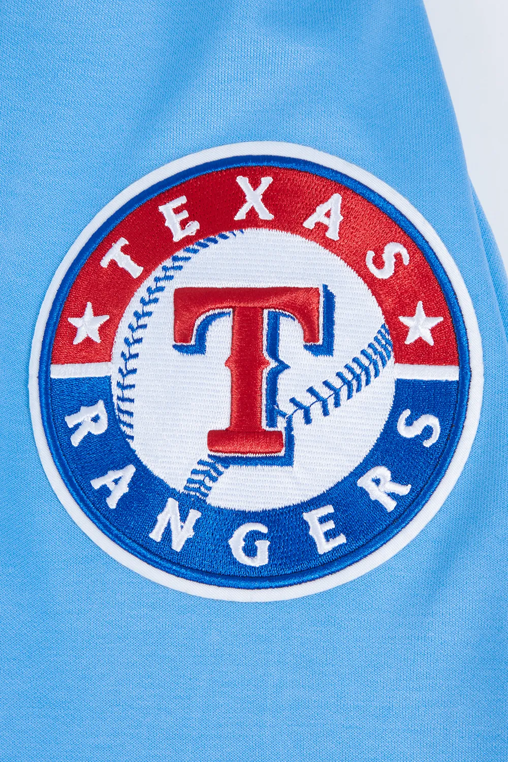 MLB TEXAS RANGERS CLASSIC CHENILLE MEN'S DK FZ PO HOODIE (UNIVERSITY BLUE)