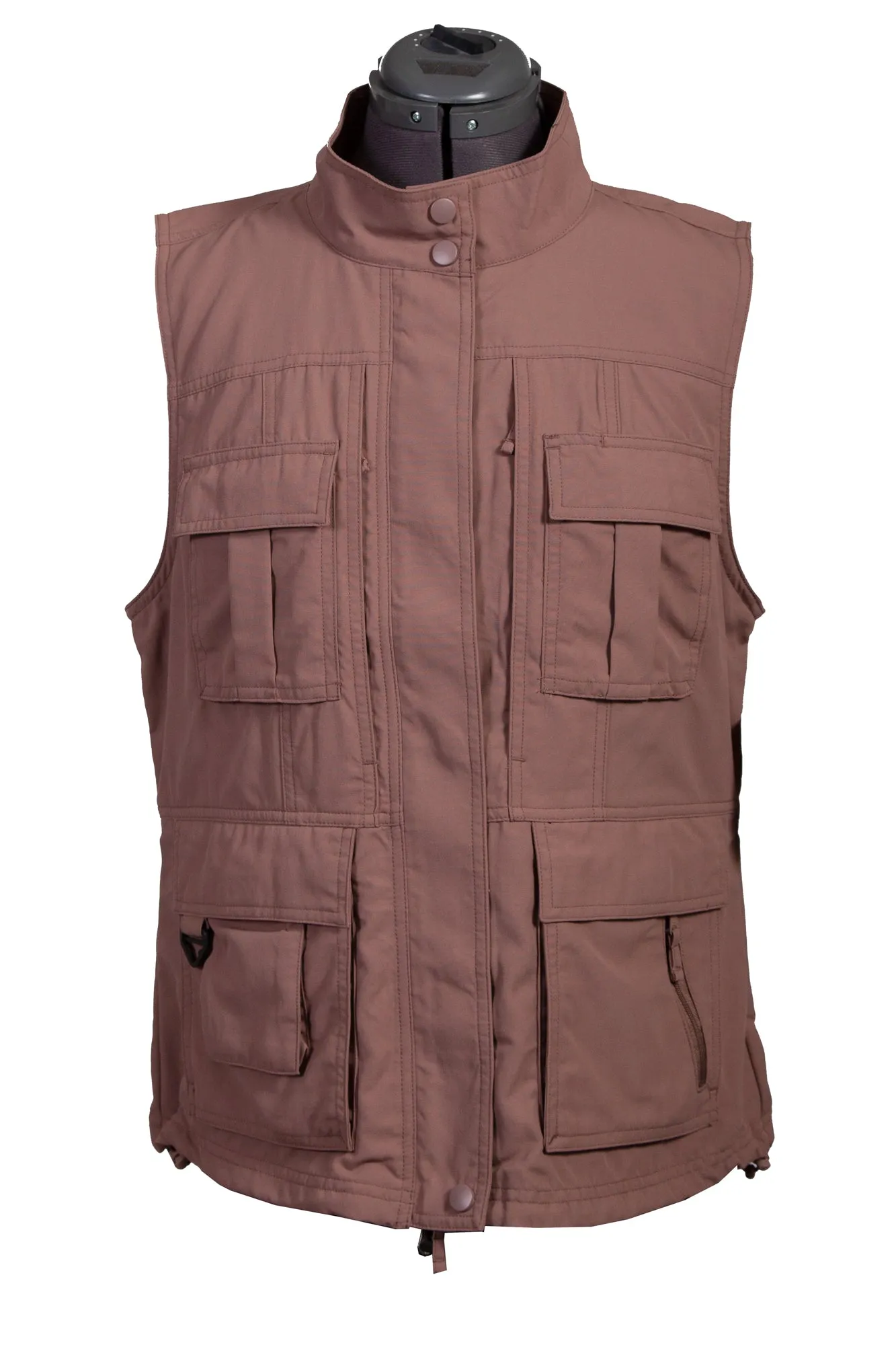 Everyday Basic Scully Womens Toffee Nylon Multi-Pocket Vest