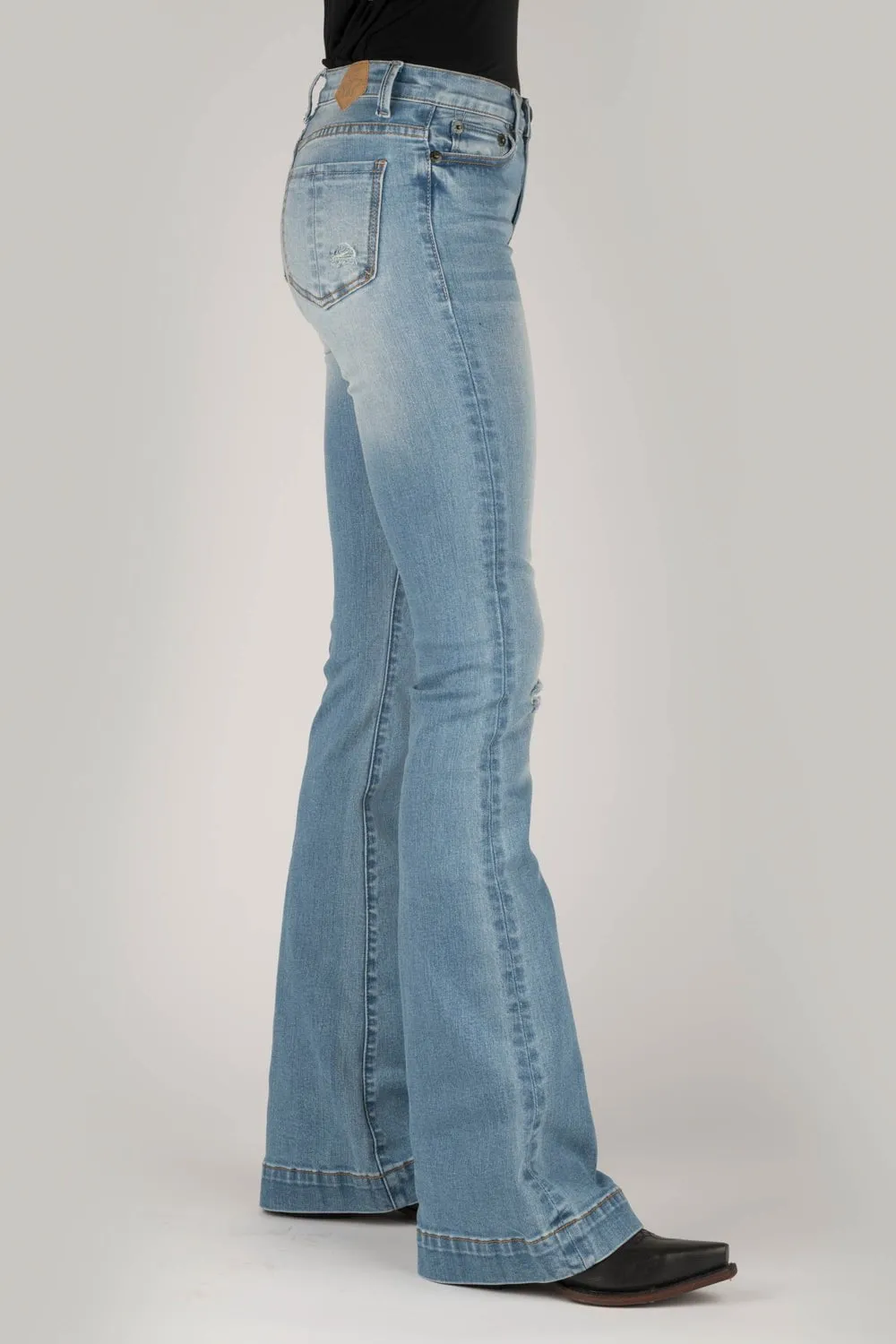 Slim Vintage Lover Tin Haul Womens Blue Cotton Blend 595 Libby Destruction Jeans